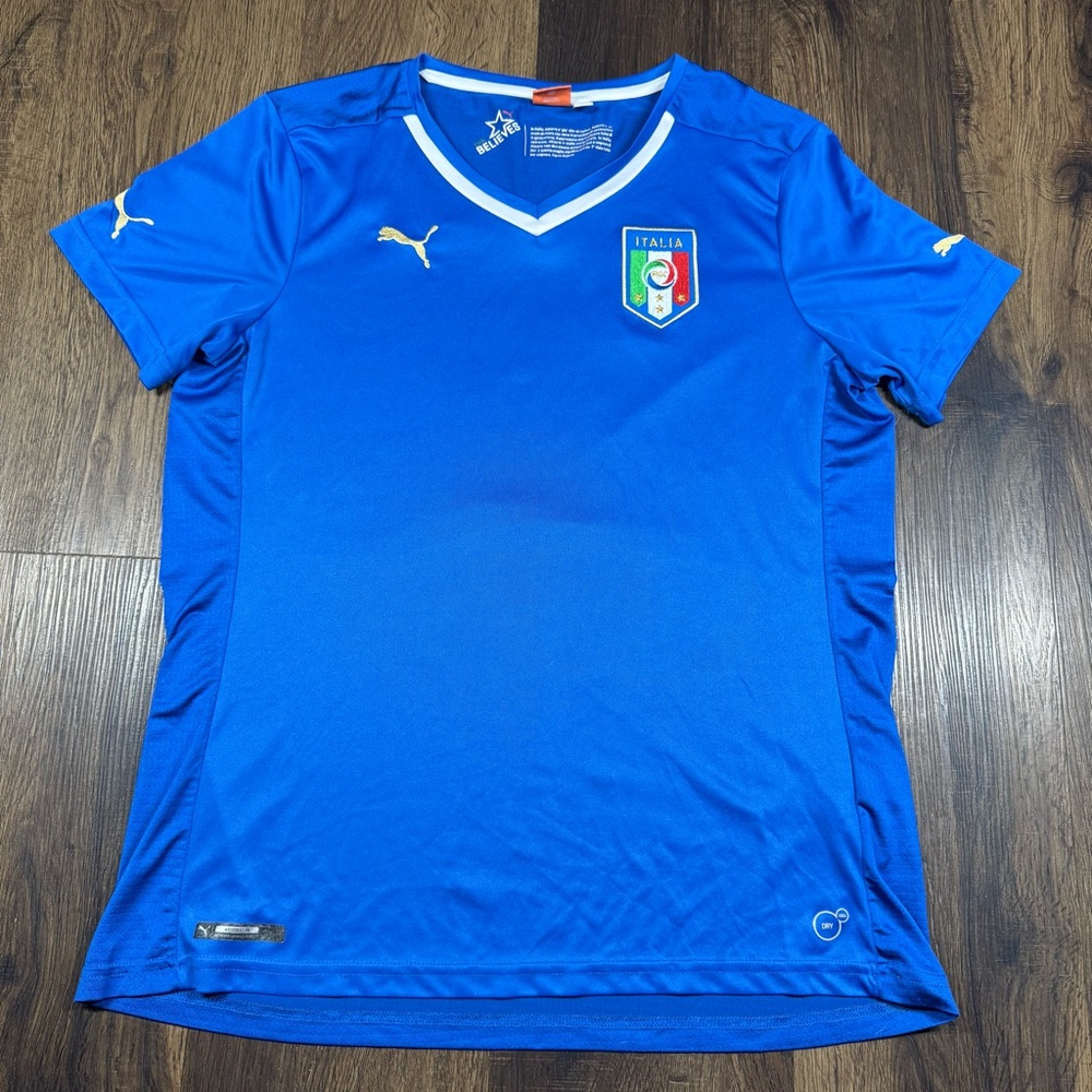 Puma Italy National Team Home Football Soccer Jersey 2014-15 Men’s Size L Blue